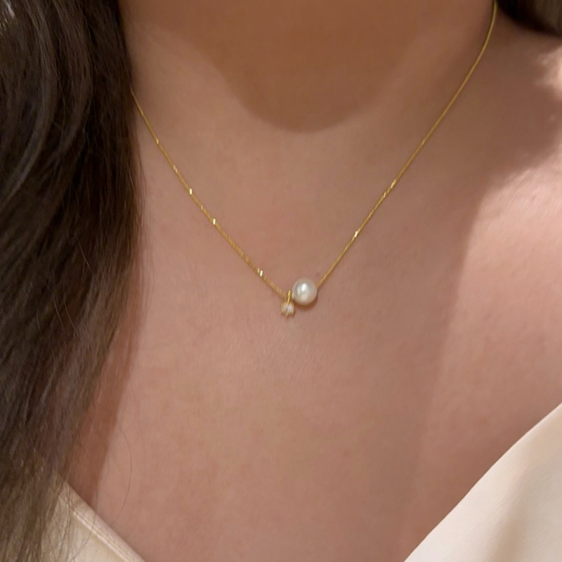 New 925 Sterling Silver Pearl  - Pearl Trim Chain recension och pris