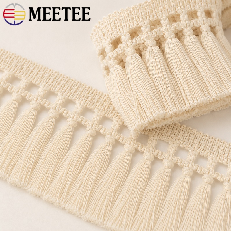 1-10M 45mm Cotton Tassel Fring - Elastic Lace Trim recension och pris