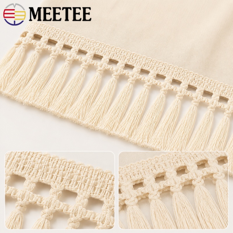 1-10M 45mm Cotton Tassel Fring - Elastic Lace Trim recension och pris