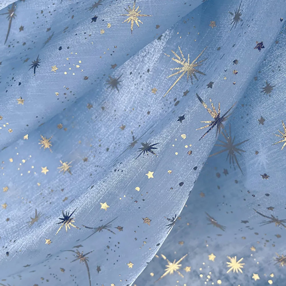Glitter Shiny Bronzing Star Mo - Sequin Fabric Panel recension och pris