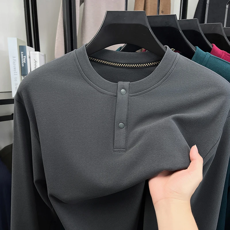Mens Loose Fit Henley Pullover - Embellish Knit recension och pris