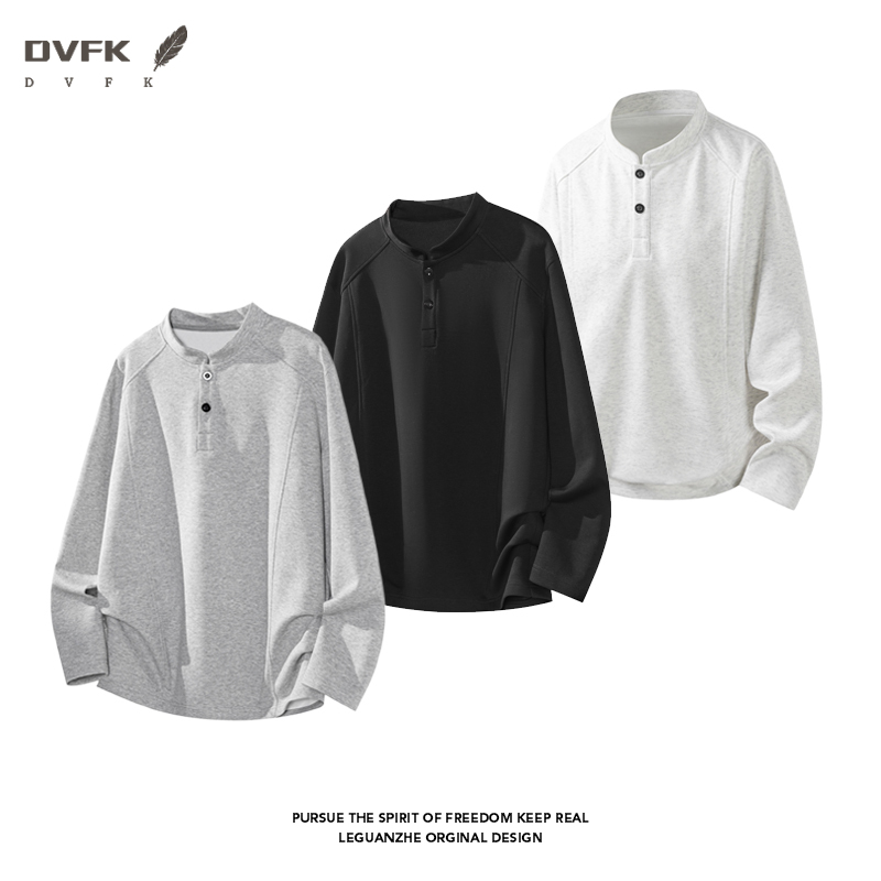 Men Raglan Sleeve Henley Long  - Embellish Knit recension och pris