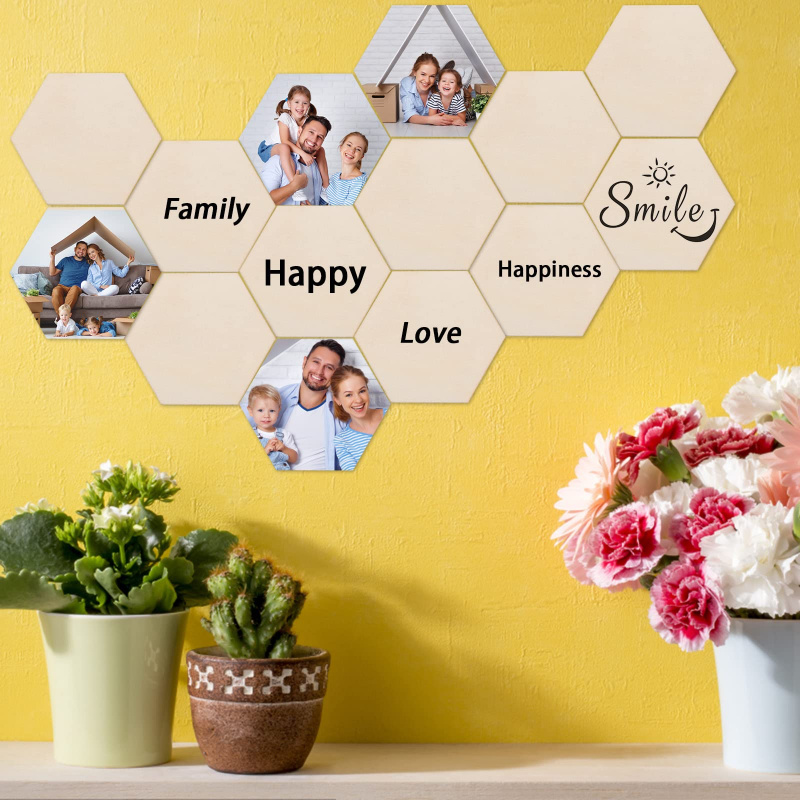 5cm Wooden Hexagon Blank Slice - Craft Embellishment recension och pris