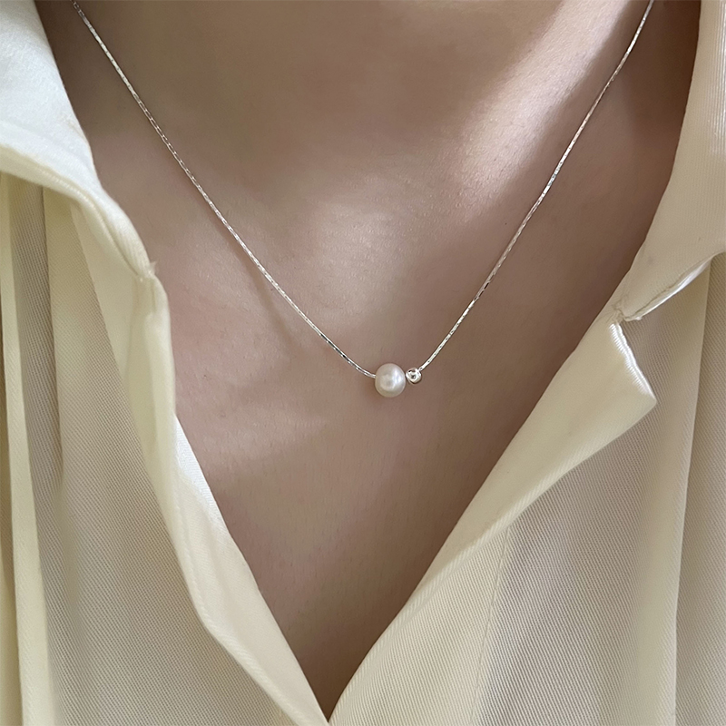 Christmas Gift 925 Sterling Si - Pearl Trim Chain recension och pris
