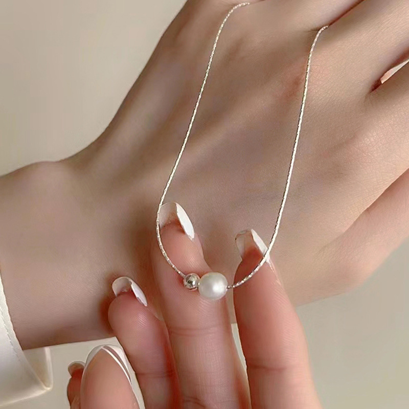 Christmas Gift 925 Sterling Si - Pearl Trim Chain recension och pris
