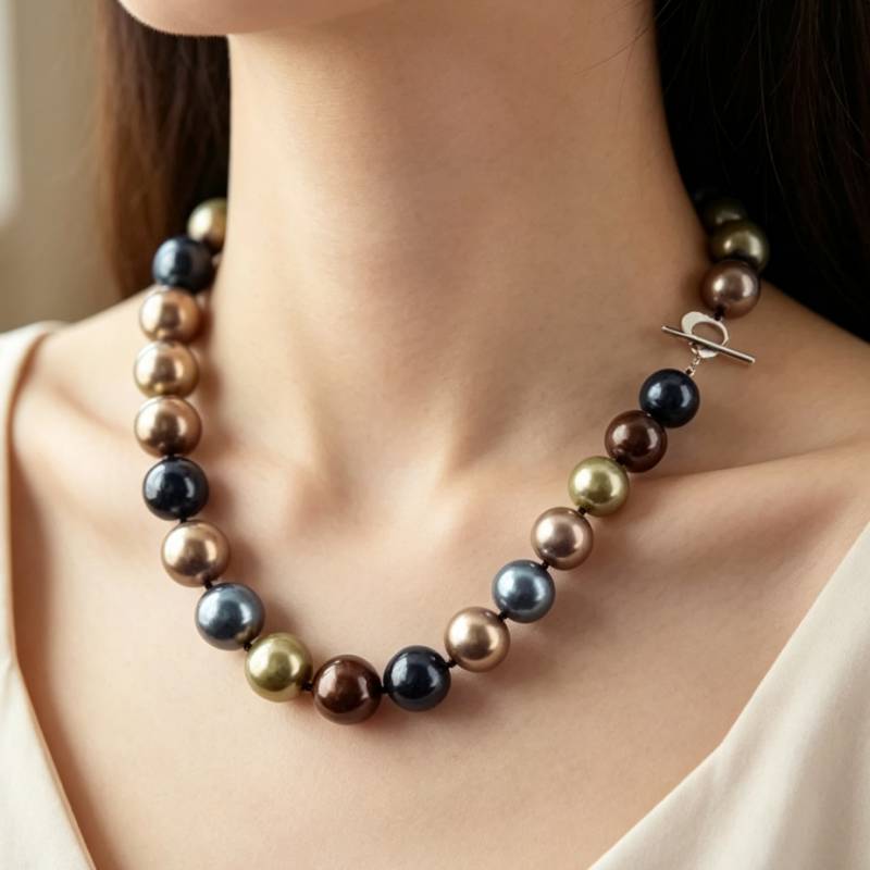 Huge 12mm Multicolor Round Sou - Pearl Trim Chain recension och pris