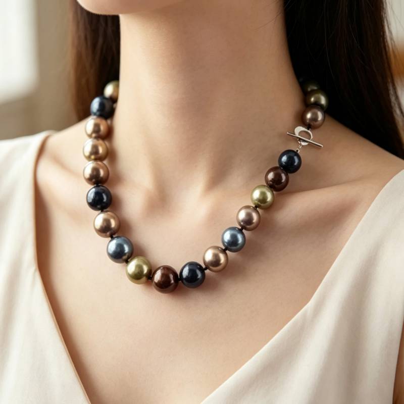 Huge 12mm Multicolor Round Sou - Pearl Trim Chain recension och pris