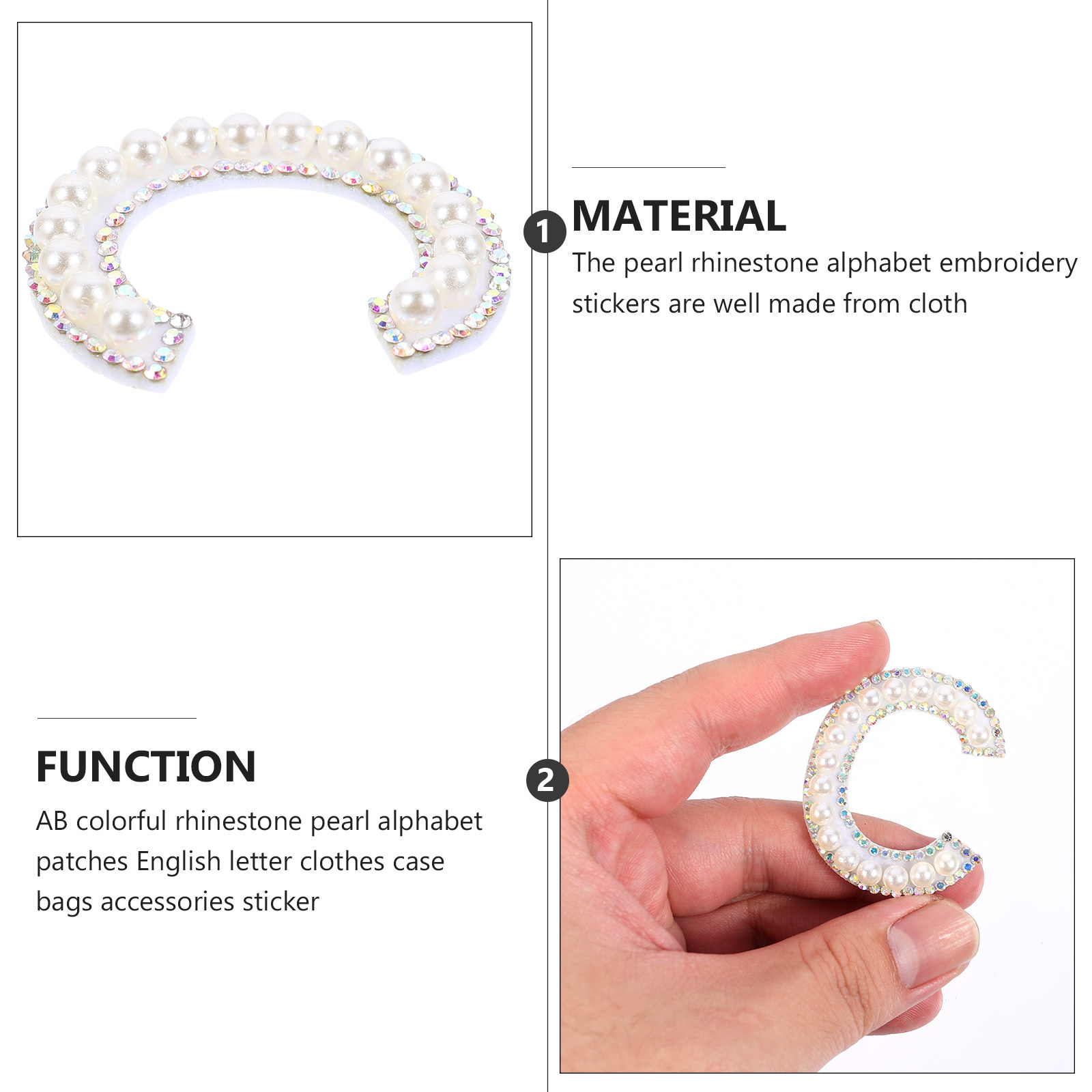 5Pcs Premium Rhinestone Pearl  - Sew On Rhinestone recension och pris