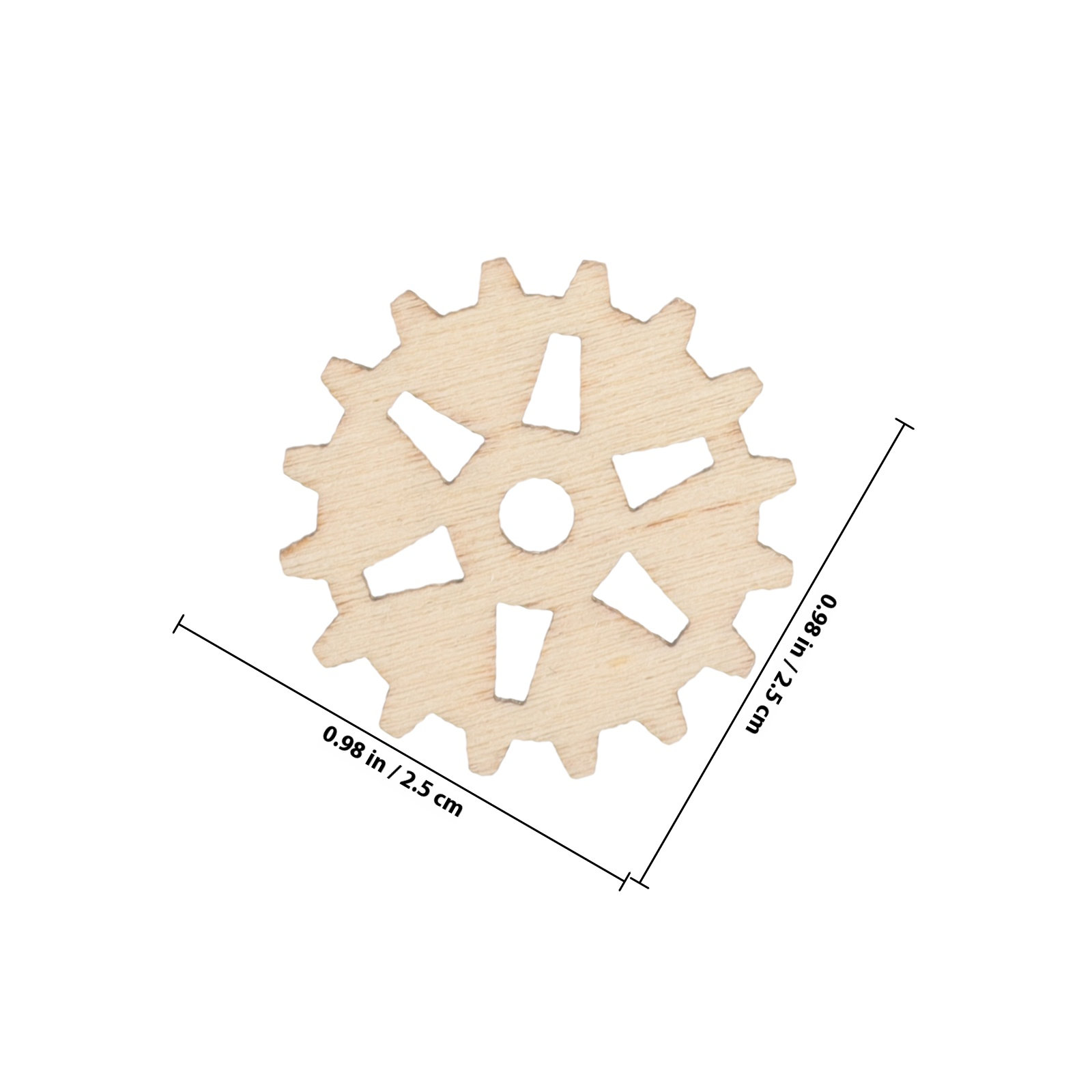 100Pcs Wood Gear Craft Pieces  - Craft Embellishment recension och pris