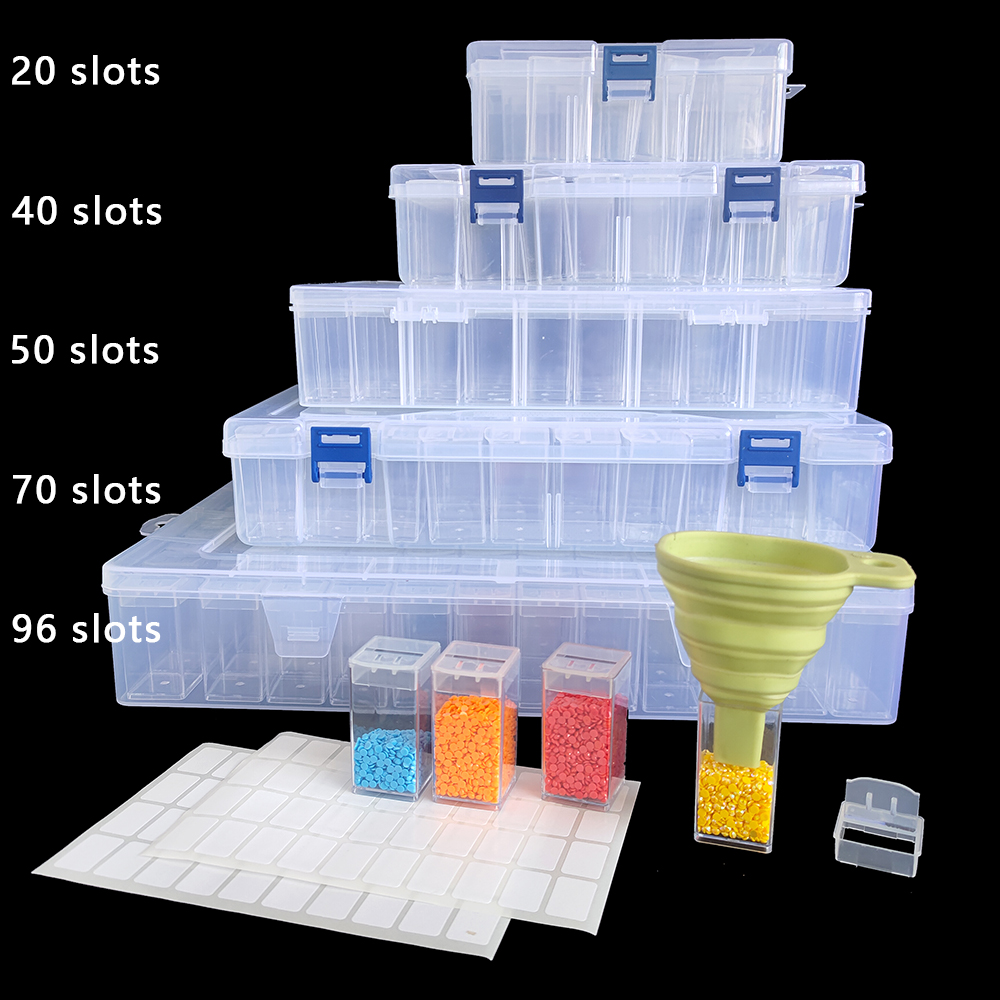 Square Plastic Diamond Paintin - Craft Embellishment Storage recension och pris