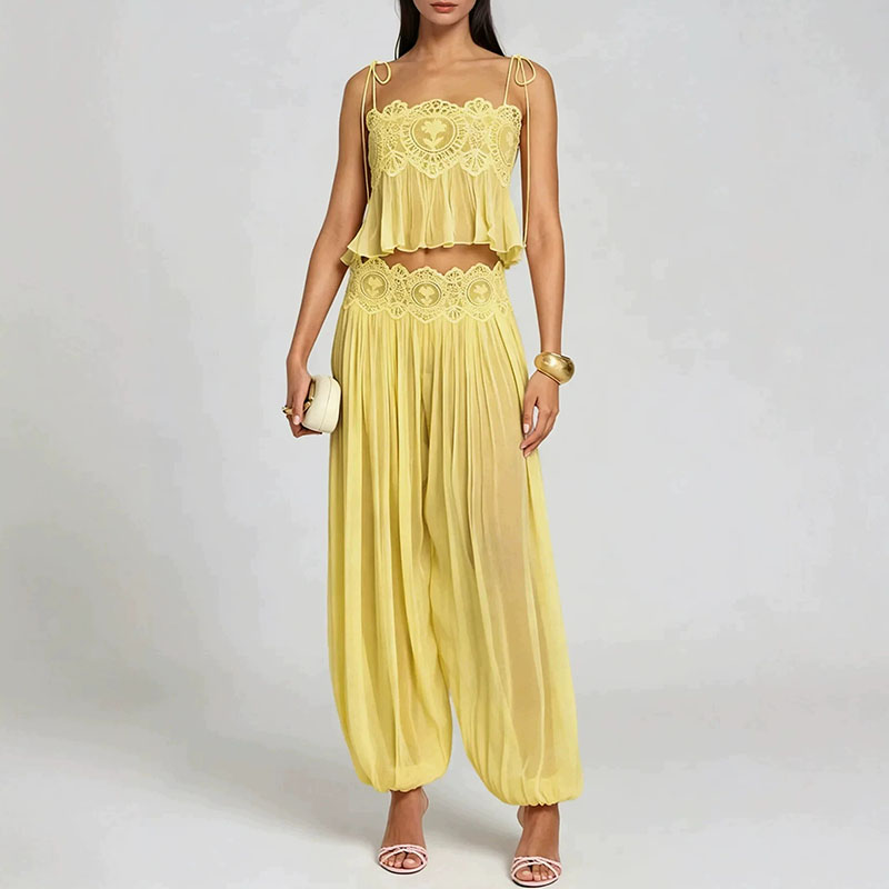 Boho Lace Trim 2 Piece Outfit  - Elastic Lace Trim recension och pris