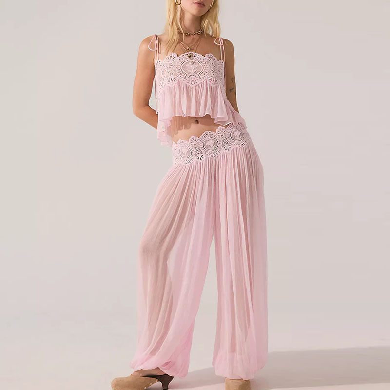 Boho Lace Trim 2 Piece Outfit  - Elastic Lace Trim recension och pris